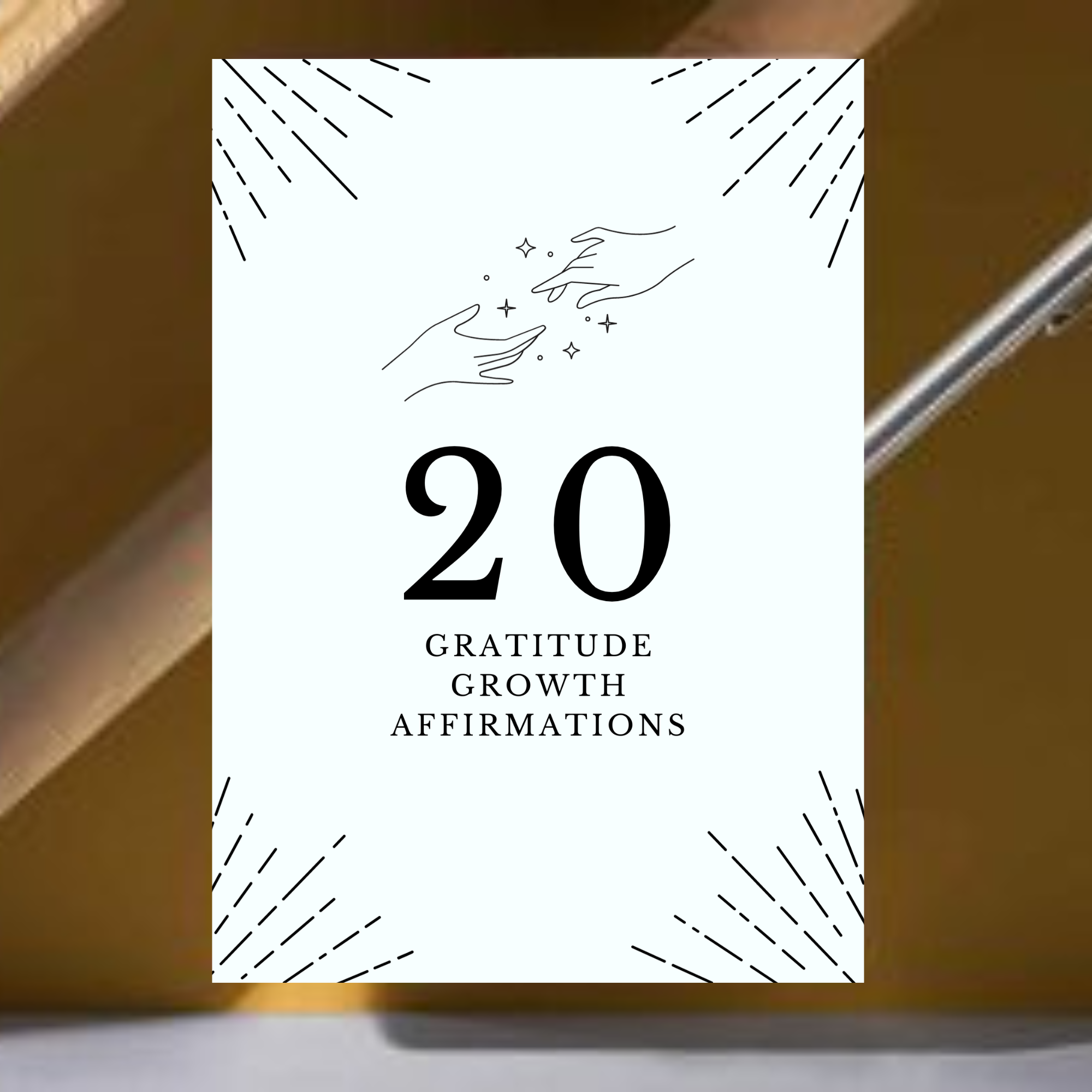 20 Gratitude Growth Affirmation Cards (5x7) - Digital Download, Printable & Canva Editable