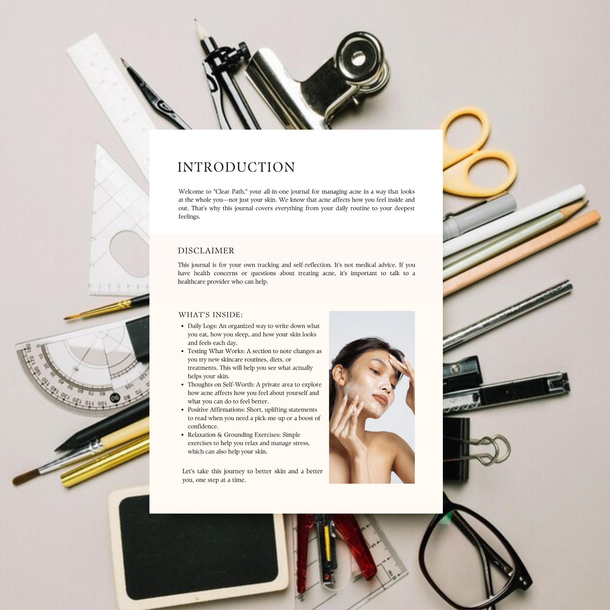 ✨ 36-Page Customizable Holistic Skin Care Journal - Your Path to Natural Radiance